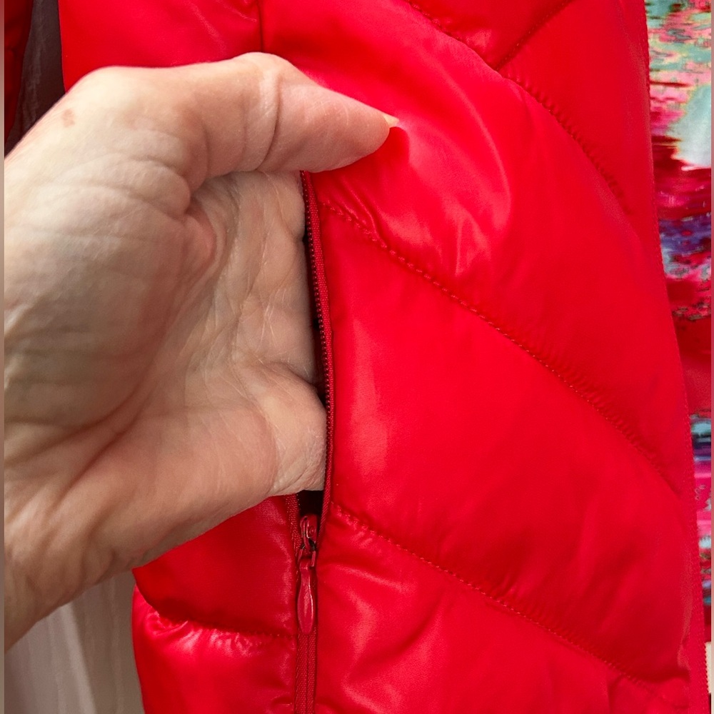 Reversible SO Quilted Puffy Puffer Zip Up Jacket Pockets Waterproof Size Small - Picture 9 of 13